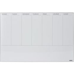 Weekplanner desq 4321 metaal wit