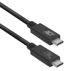 Usb-c-kabel act ac7451 zwart 0,8 m