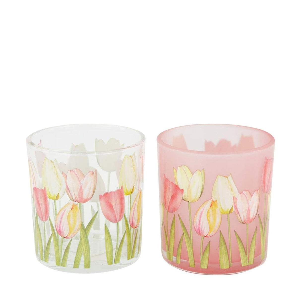 Dijk natural collections theelichthouder tulpen print ø7,3xh8cm