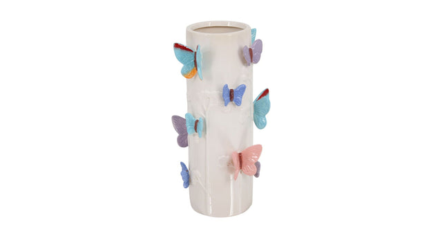 Vase ceramic 16.2x16.2x31.5cm mixed colors