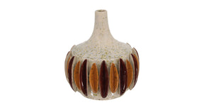 Vase shells ceramic 24.8x24.8x28cm multi