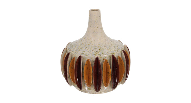 Vase shells ceramic 24.8x24.8x28cm multi