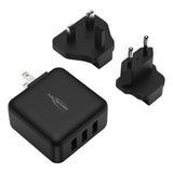 Usb reis oplader 15w met verwisslbare ac stekkers | 2 stuks