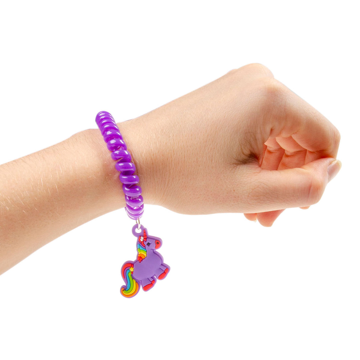 Pulsera de cordón de unicornio con encanto