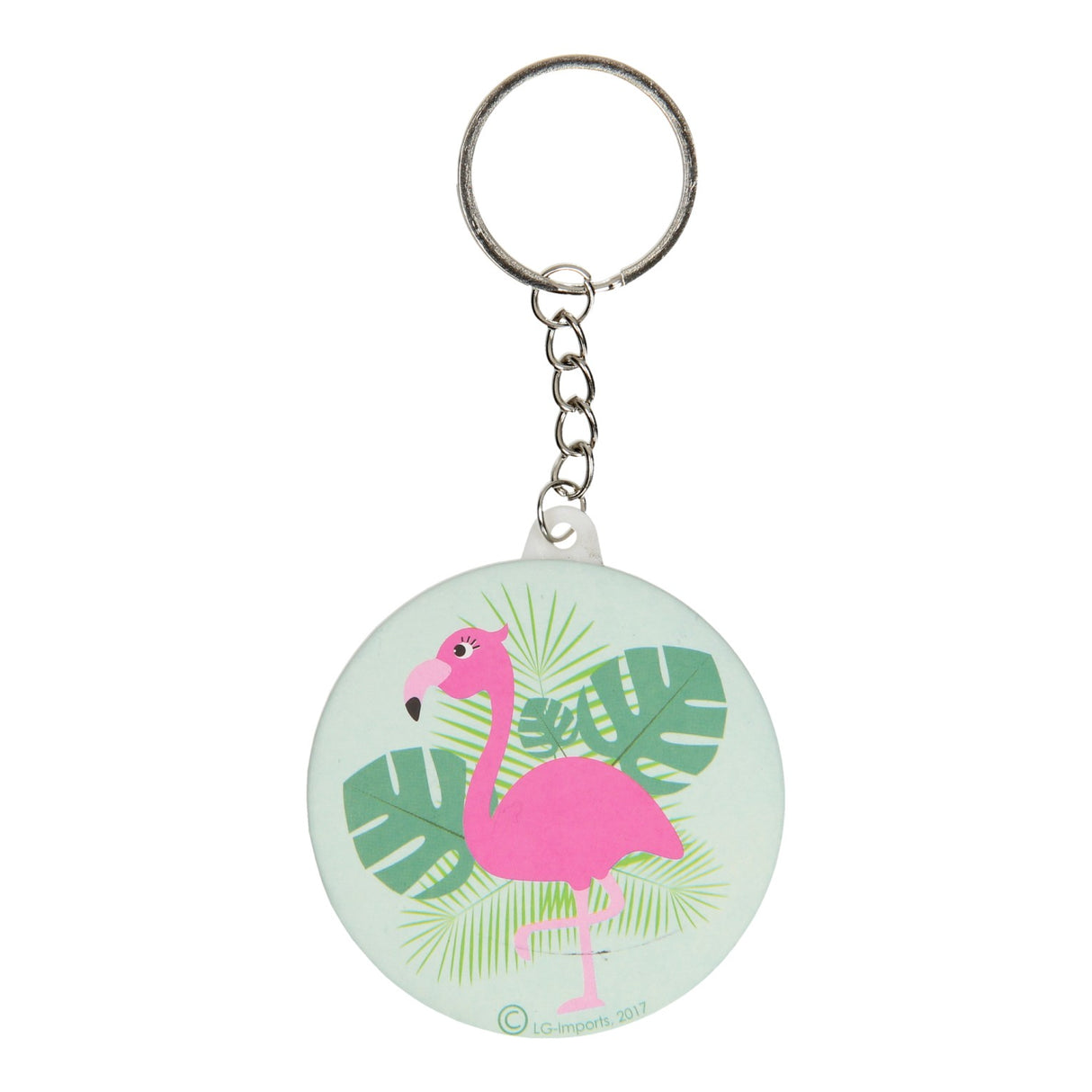 LG Import Schlëssel Ring Flamingo mam Spigel