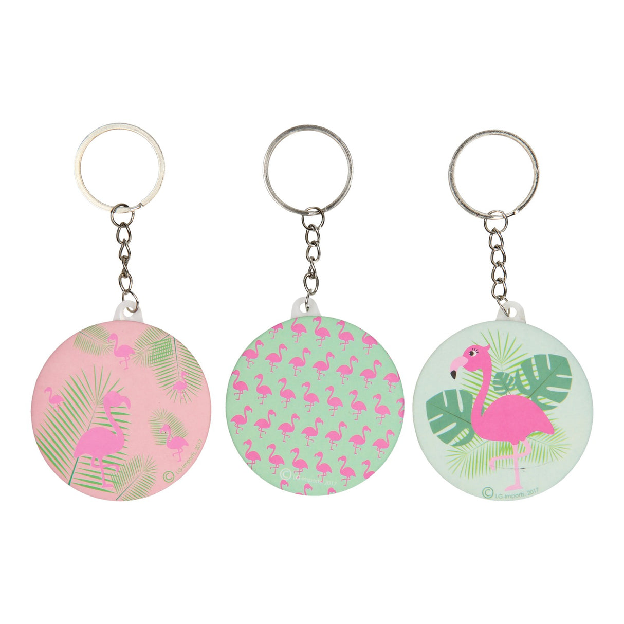 LG imports key ring flamingo with mirror