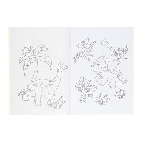 Duckiez kleurboek met stickervel dinosaurus