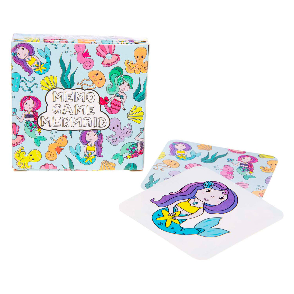 Duckiez mini memospel zeemeermin, 28 kaarten