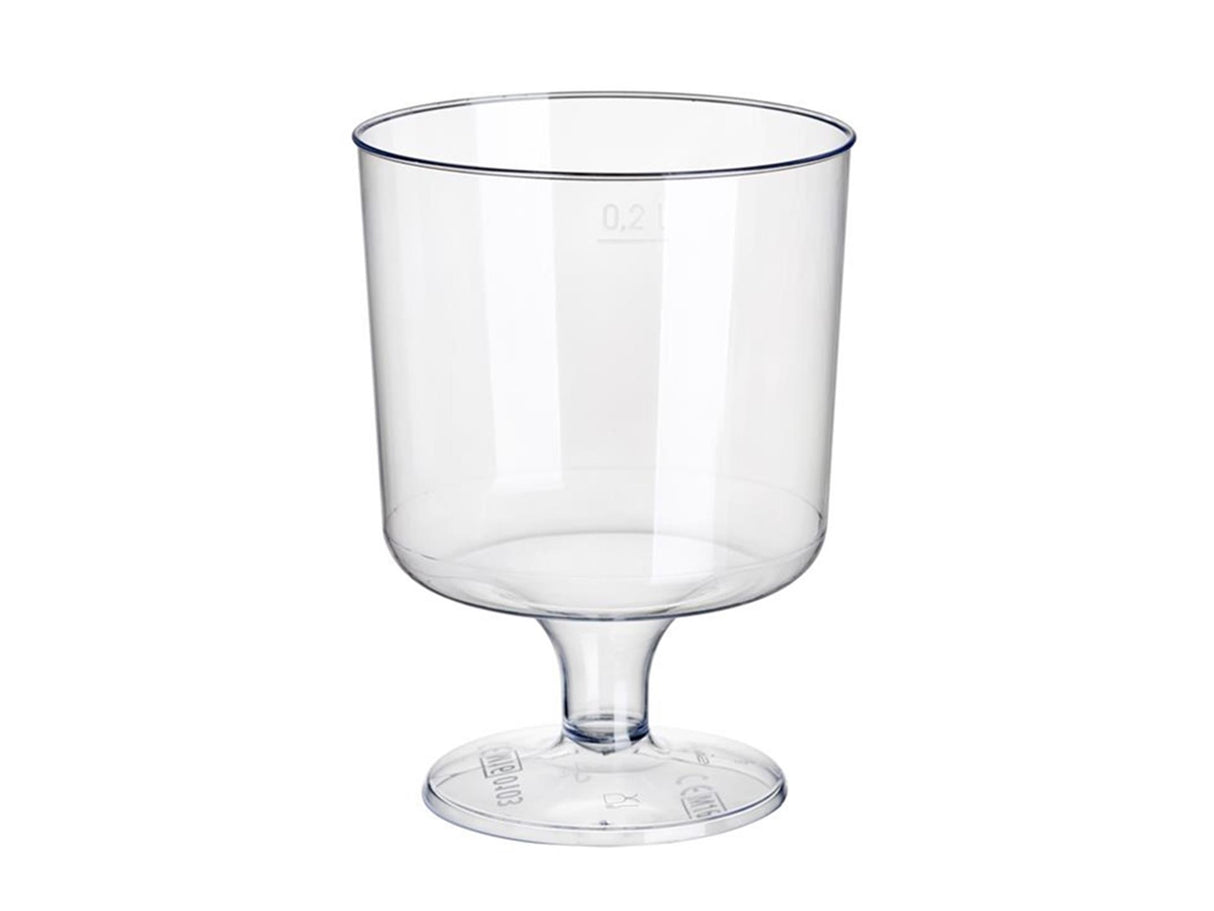 Papstar rode wijnglazen 200ml helder ps 10st