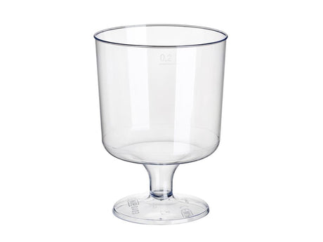 Papstar rode wijnglazen 200ml helder ps 10st