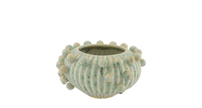 Vase ceramic 21x21x12cm green multi