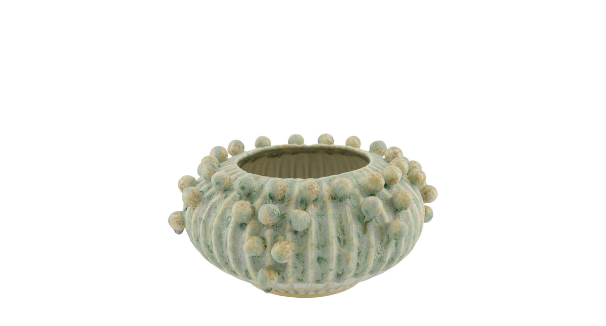 Vase ceramic 30x30x15cm green multi