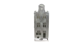 Statue house metal 29x46x118cm silver