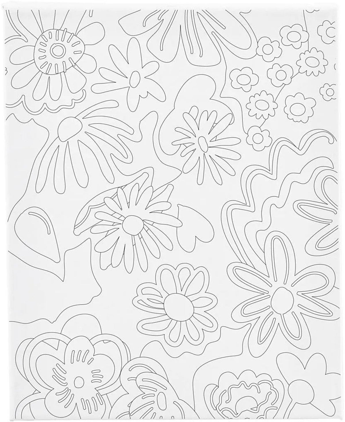 Creativ company schildercanvas met print bloemen - 24x30cm