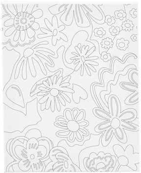 Creativ company schildercanvas met print bloemen - 24x30cm