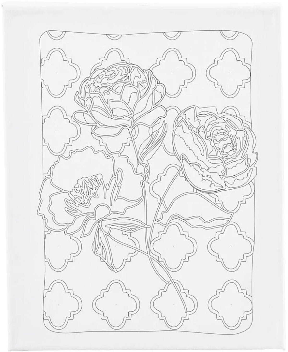 Creativ company schildercanvas met print bloemenlandschap - 24x30cm