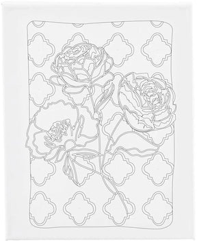 Creativ company schildercanvas met print bloemenlandschap - 24x30cm
