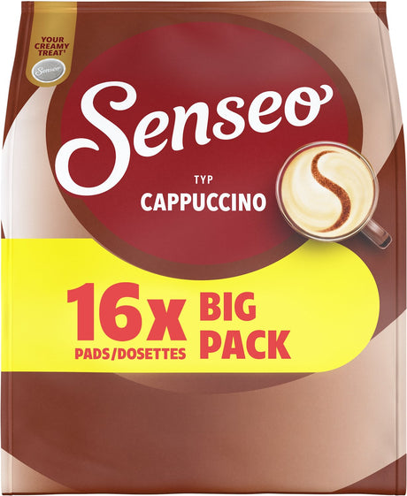 Senseo cappuccino koffiepads - intensiteit 2 9 - voordeelverpakking 4 x 16 pads