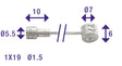 Cordo inner cable binnenkabel rem 225cm ã˜1,5mm verzinkt + 2 nippels