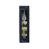 Decoris piek cocktailtoren van glas 31cm geelgroen