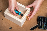 Wolfcraft - bit schroevendraaier met bithouder - multibit - kort - 1239000
