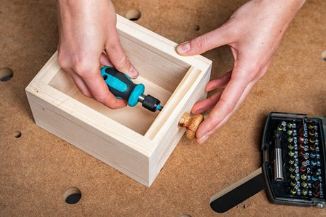Wolfcraft - bit schroevendraaier met bithouder - multibit - kort - 1239000