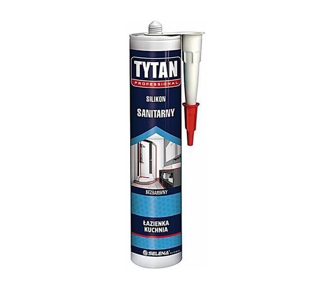 Tytan sanitaire siliconen, kleurloos 280ml professional
