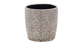 Shine flower egg off grey d13.5h12.5