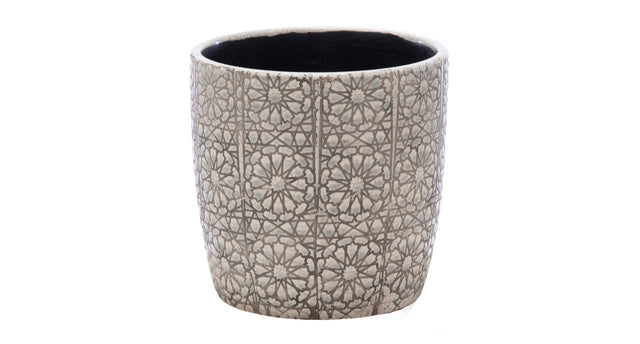 Shine flower egg off grey d13.5h12.5