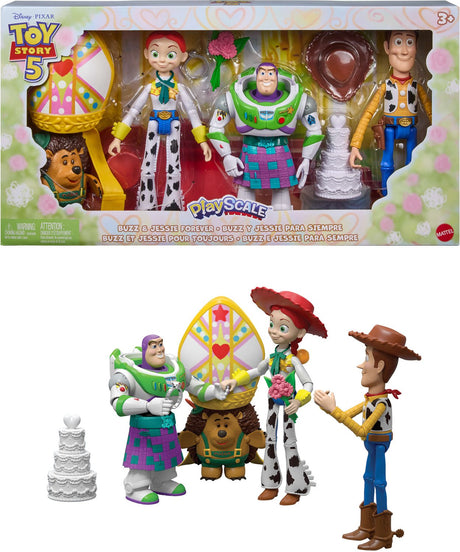 Mattel disney en pixar toy story 5 buzz %26 jessie forever - speelfiguren van 4