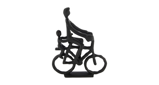 Statue bicycle aluminium 23.5x7x30cm black