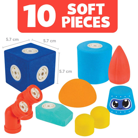 Blockaroo magnetische foam blokken robot box, 10dlg.