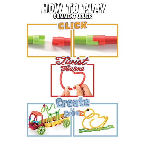Spaghetteez 3d art flexibele bouwstaafjes, 70dlg.
