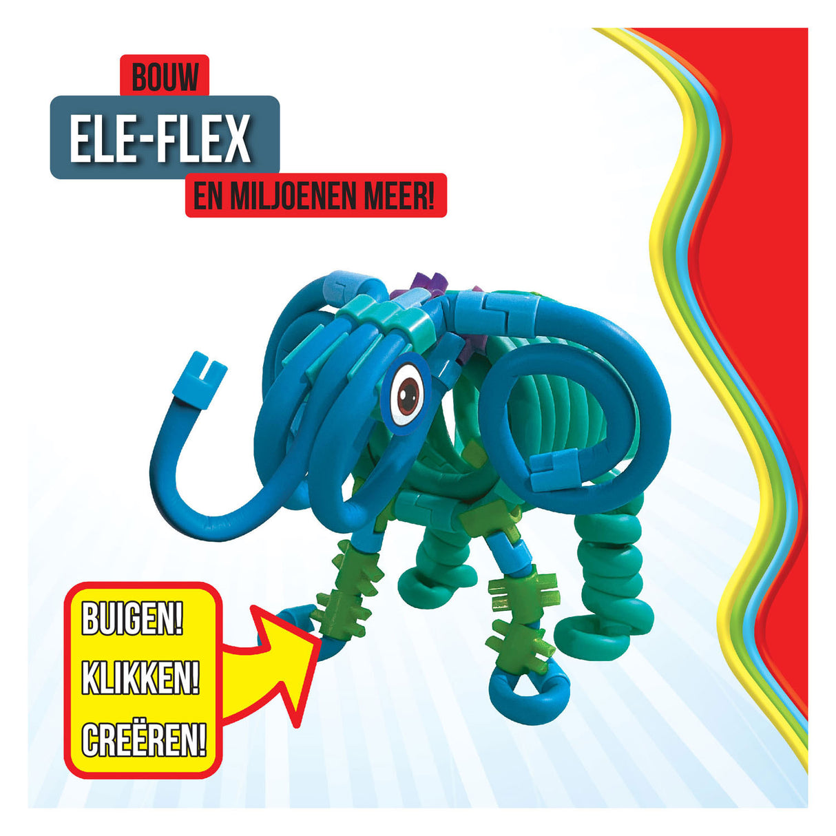 Clics Spaghetteez Ele-Flex Elephant Fleksibilne gradbene palice, 48dlg.