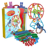 CLICS Spaghetteez Fusilli Ferris Wheel Elastyczne pręty budowlane, 46dlg.