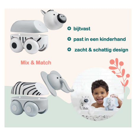 Magimals wheely safari box -interactieve magnetische dieren op wielen (6 stuks). leuk en creatief speelgoed, perfect voor in bad of onderweg!