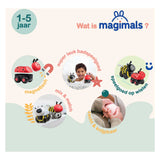 Magimals wheely insects box-interactieve magnetische dieren op wielen (6 stuks). leuk en creatief speelgoed, perfect voor in bad of onderweg!