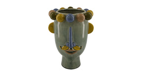Vase head ceramic 22.5x22.5x32cm multi