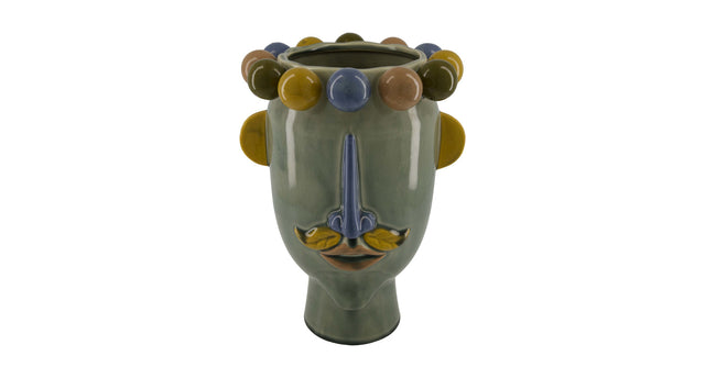 Vase head ceramic 22.5x22.5x32cm multi