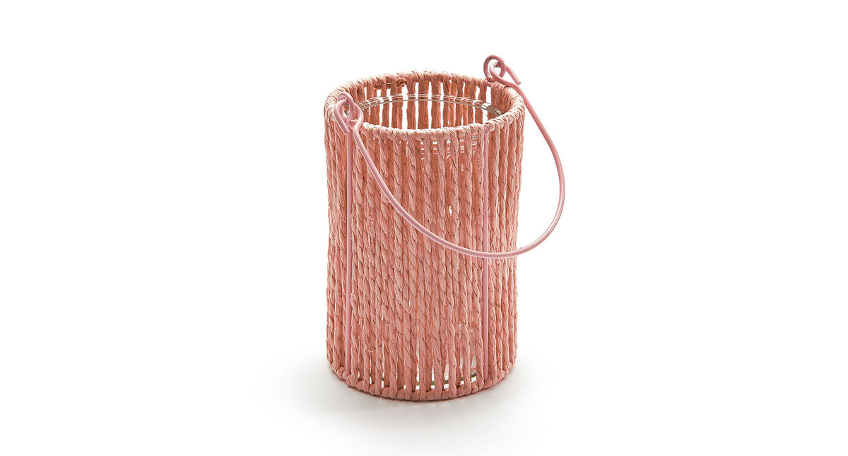 Lantaarn rond 'lumière' nude pink 16cm