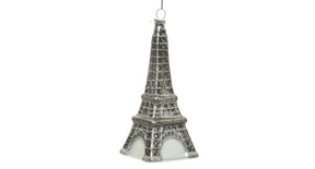 Ornament glass eiffel tower paris l6 w6 h14.80cm