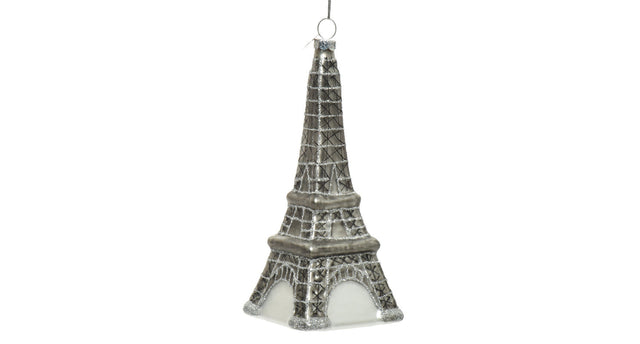 Ornament glass eiffel tower paris l6 w6 h14.80cm