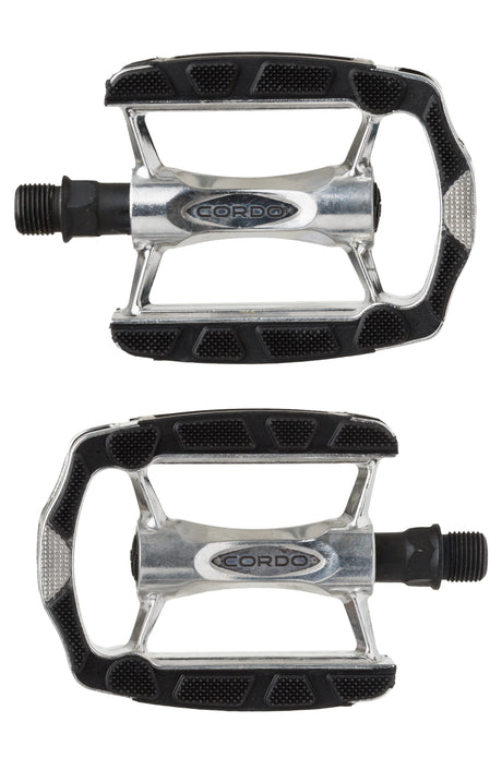 Ty cordo trekking pedalen anti-slip aluminium - zilver