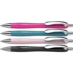Schneider schrijfwaren schneider balpen - slider rave trend - penpunt xb - assorti doos 3 + 1 gratis - s-132564
