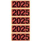 Jaartal rugetiketten bene 628957 rood zelfklevend