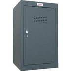 Phoenix garderobekast 1 deur sleutelslot 400 x 400 x 665 mm antraciet, grijs