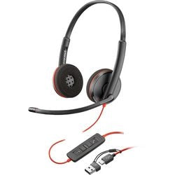 Headset poly blackwire achter het oor met microfoon