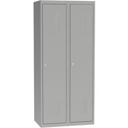 Garderobekast a10280.09 grijs metaal 500 mm x 800 mm x 1800 mm (d x b x h)