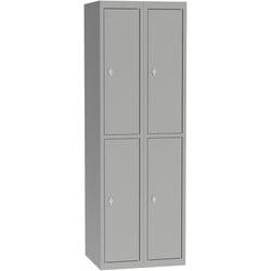 Garderobekast a33080.09 grijs metaal 500 mm x 600 mm x 1800 mm (d x b x h)