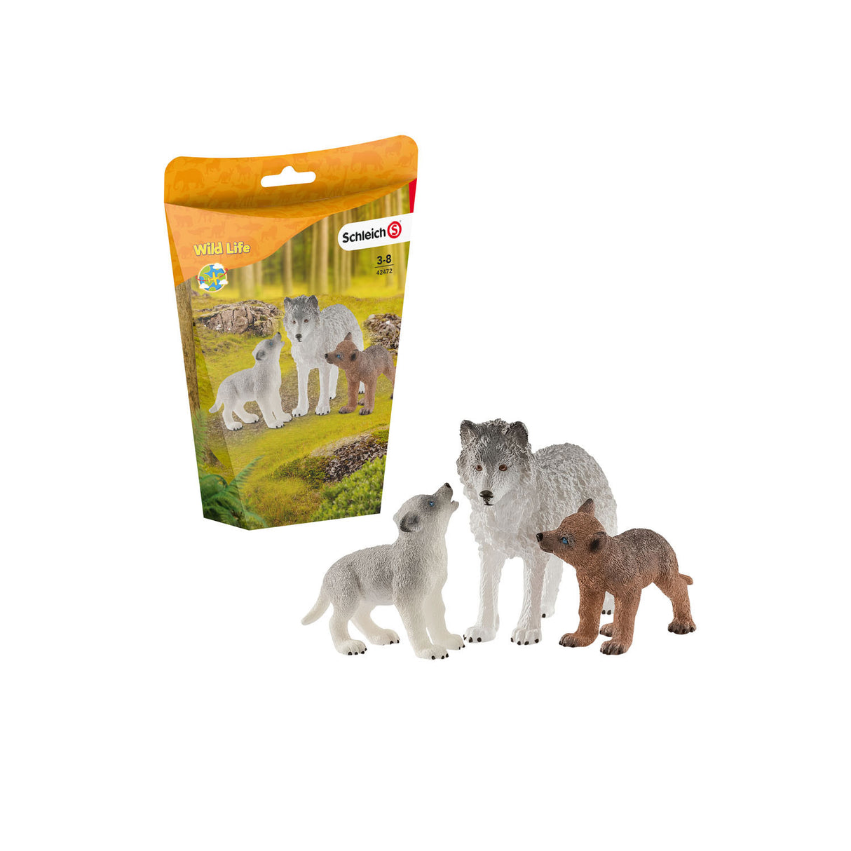 Schleich Wild Life Wolvin med Wolvenwelpen 42472